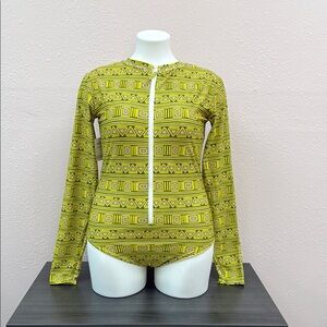 Mott50 Vibrant Geometric Long Sleeve Swimsuit